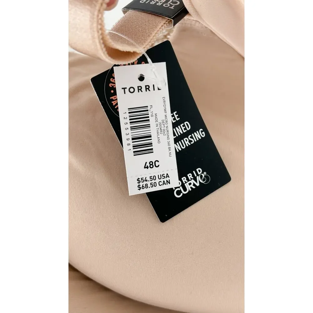 Torrid Dream Wire Free Everyday Nursing Bra Womens Plus Size 48C New Maternity